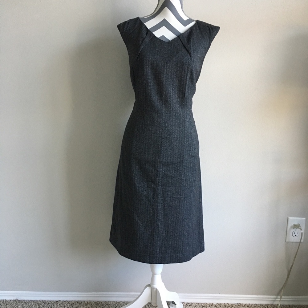 Cute Merona Herringbone Dress, SZ16, Knee-Length